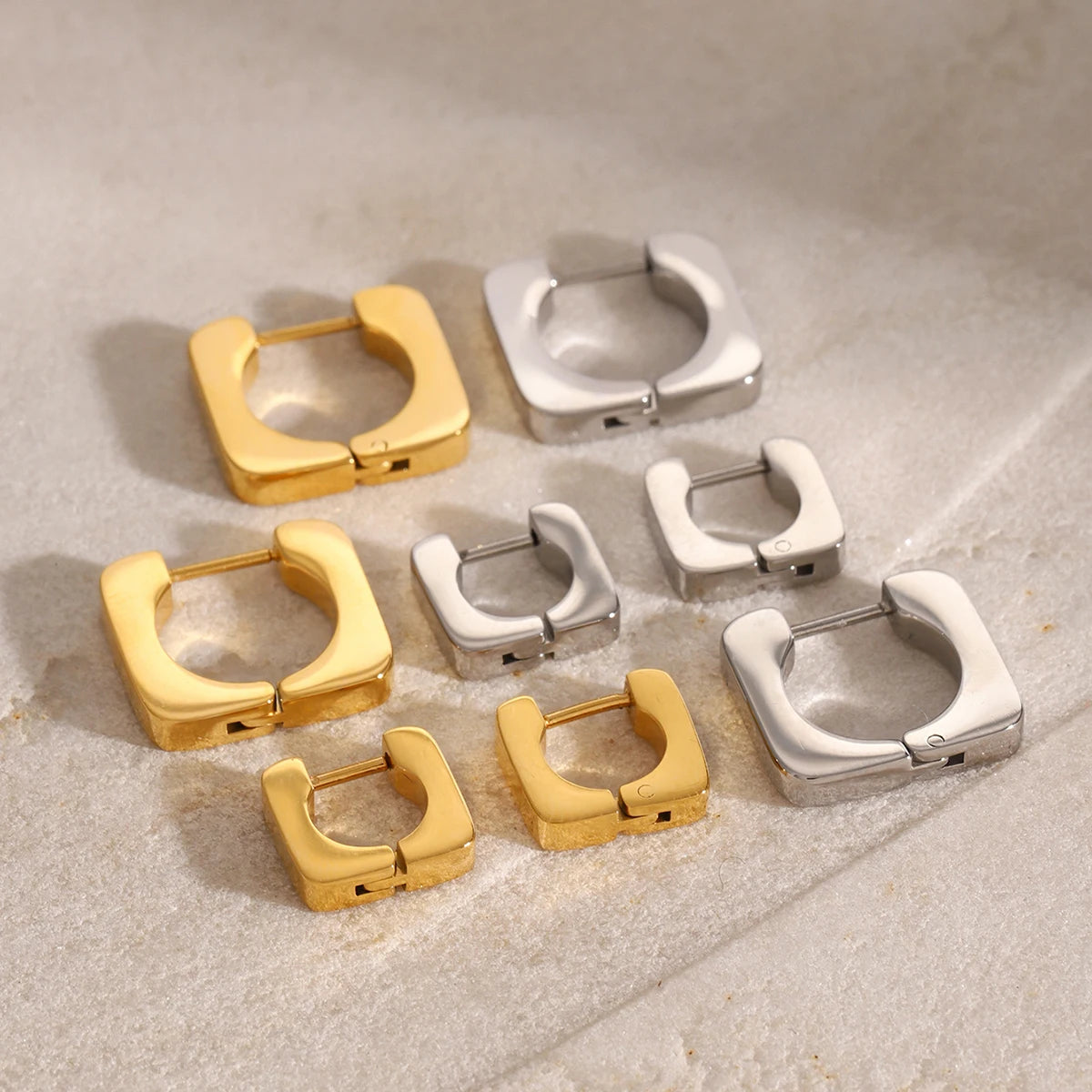 Square Huggie Earrings