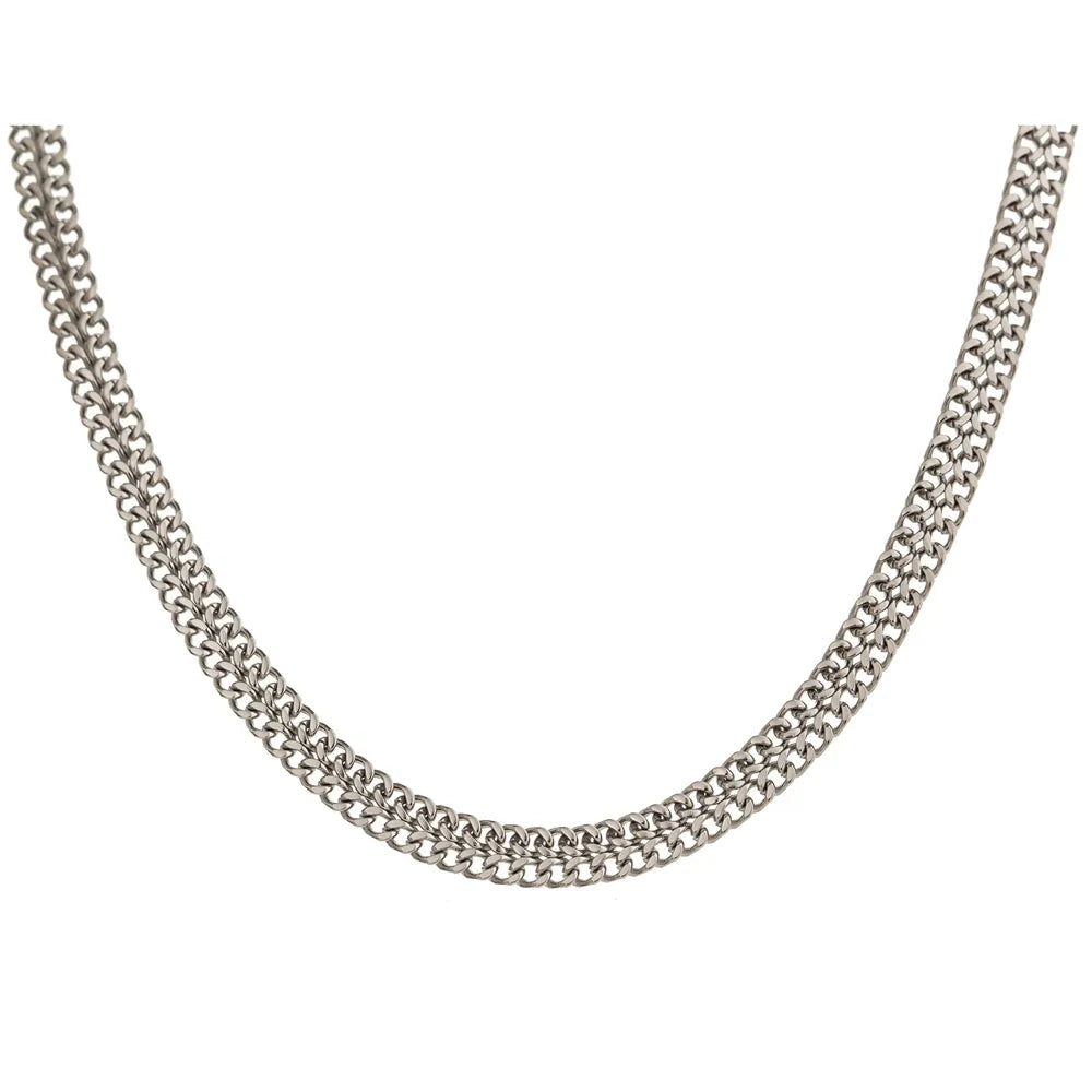 Double Layer Flat Chain Necklace