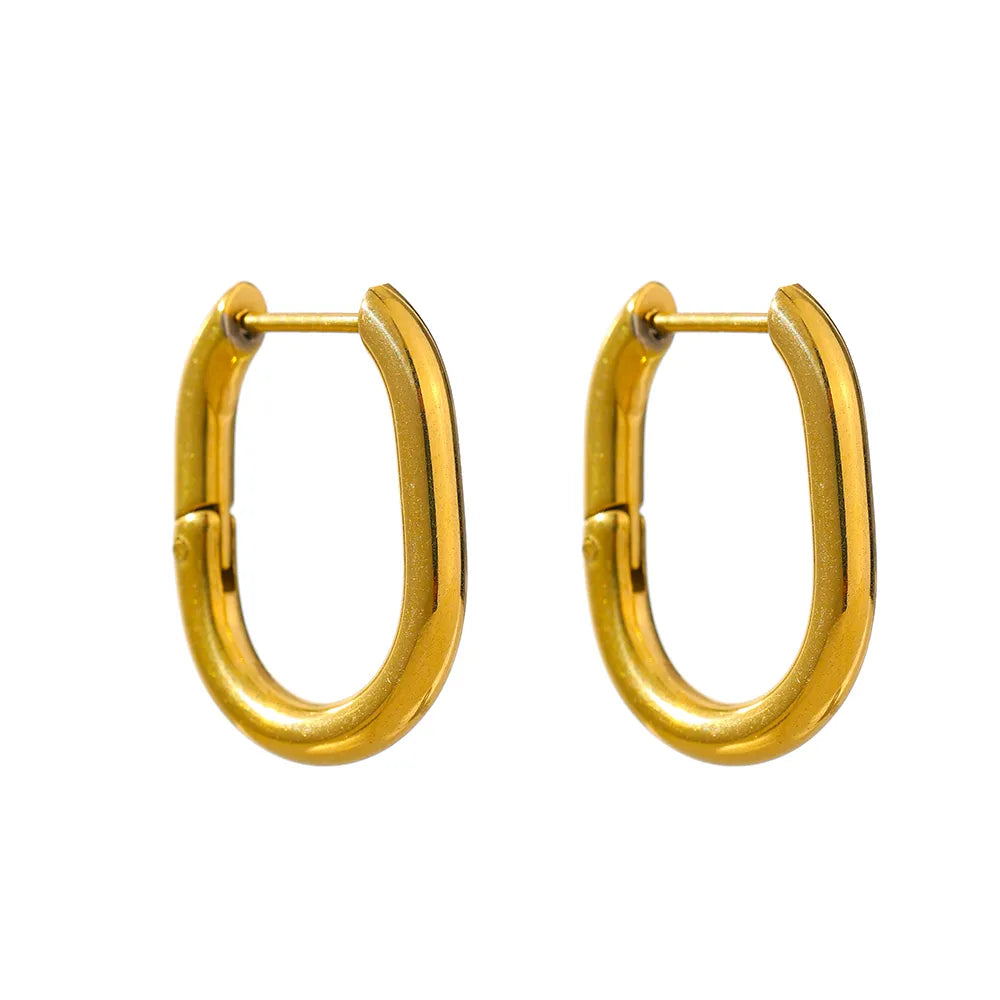 Oval Hoop Earrings