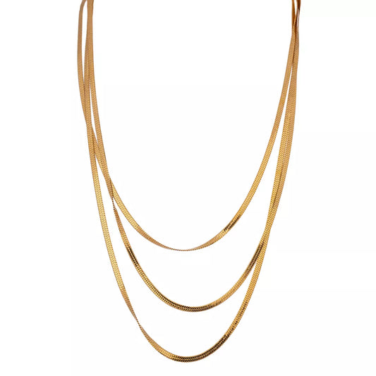 Snake Chain Stacked Necklaces