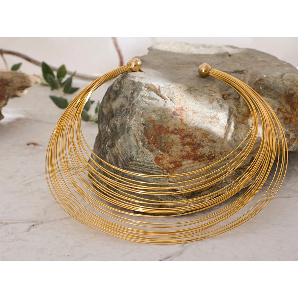 Multilayer Wire Necklace