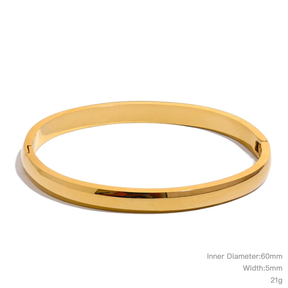 Round Smooth Bangle Bracelet