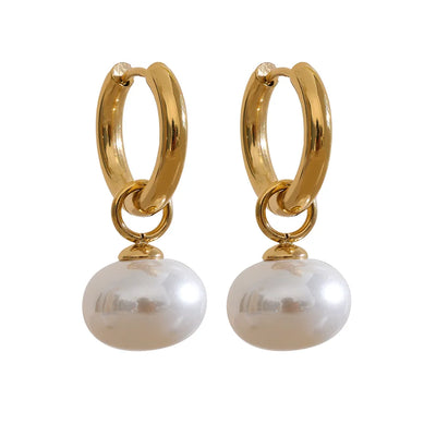 Pearls Drop Charm Earrings