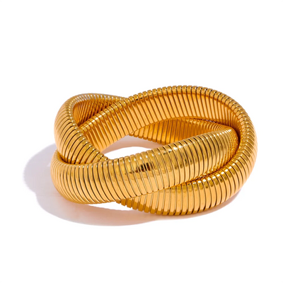 Criss Cross Omega Bangle