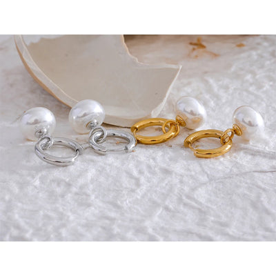 Pearls Drop Charm Earrings