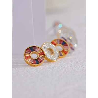 CZ Donut Earrings