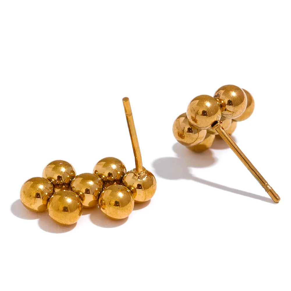 Ball Bead Stud Earrings