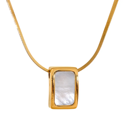 Pearl Rectangle Necklace