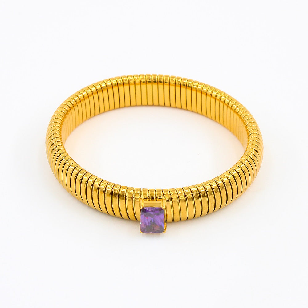 Color CZ Omega Bracelet