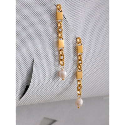 Pearl Chain Drop Earring