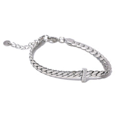 CZ Cuban Stainless Steel Bracelet