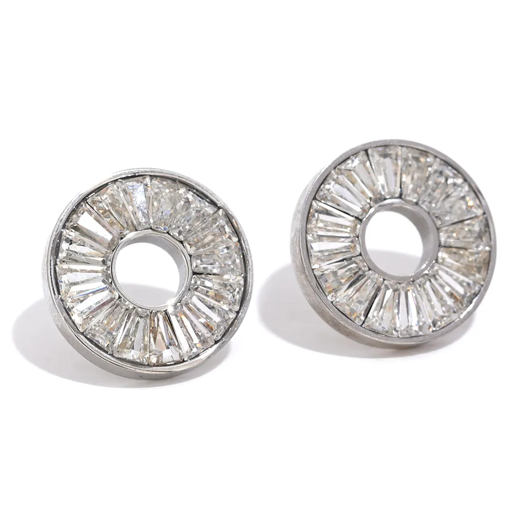 CZ Donut Earrings