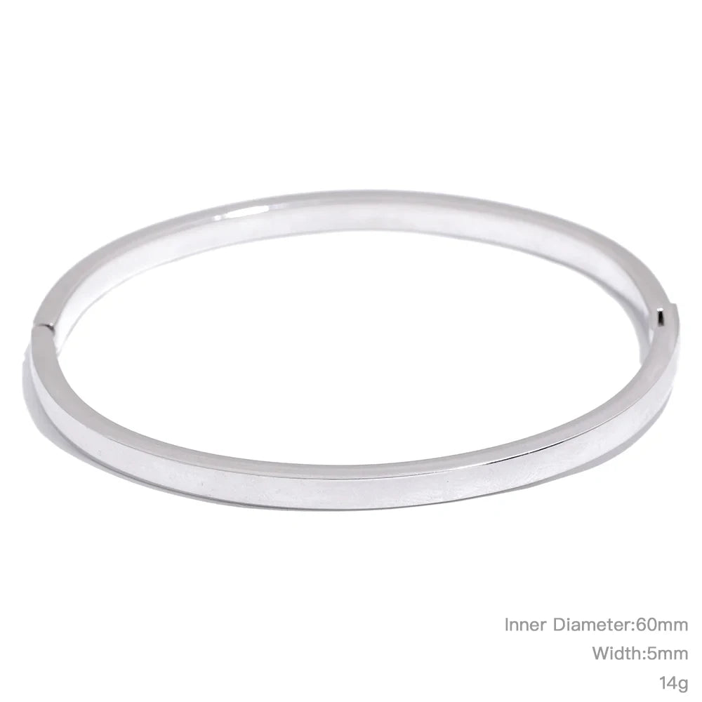 Round Smooth Bangle Bracelet