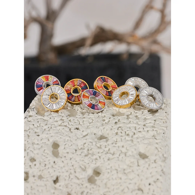 CZ Donut Earrings