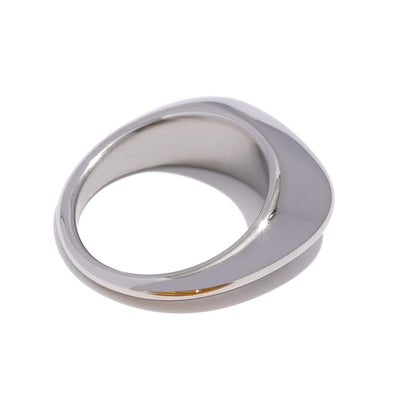 Narrow Dome Stainless Steel Ring