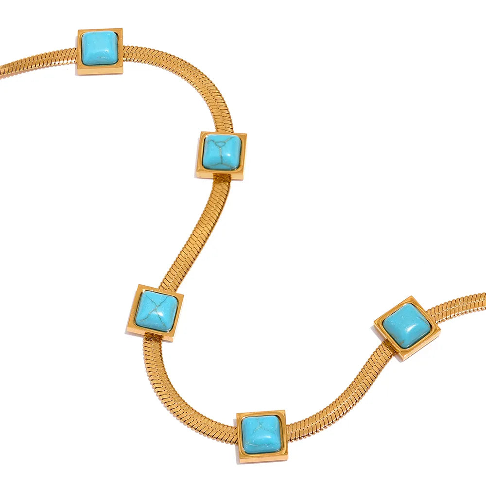 Turquoise Snake Chain Necklace