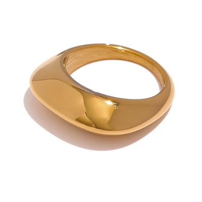 Narrow Dome Stainless Steel Ring