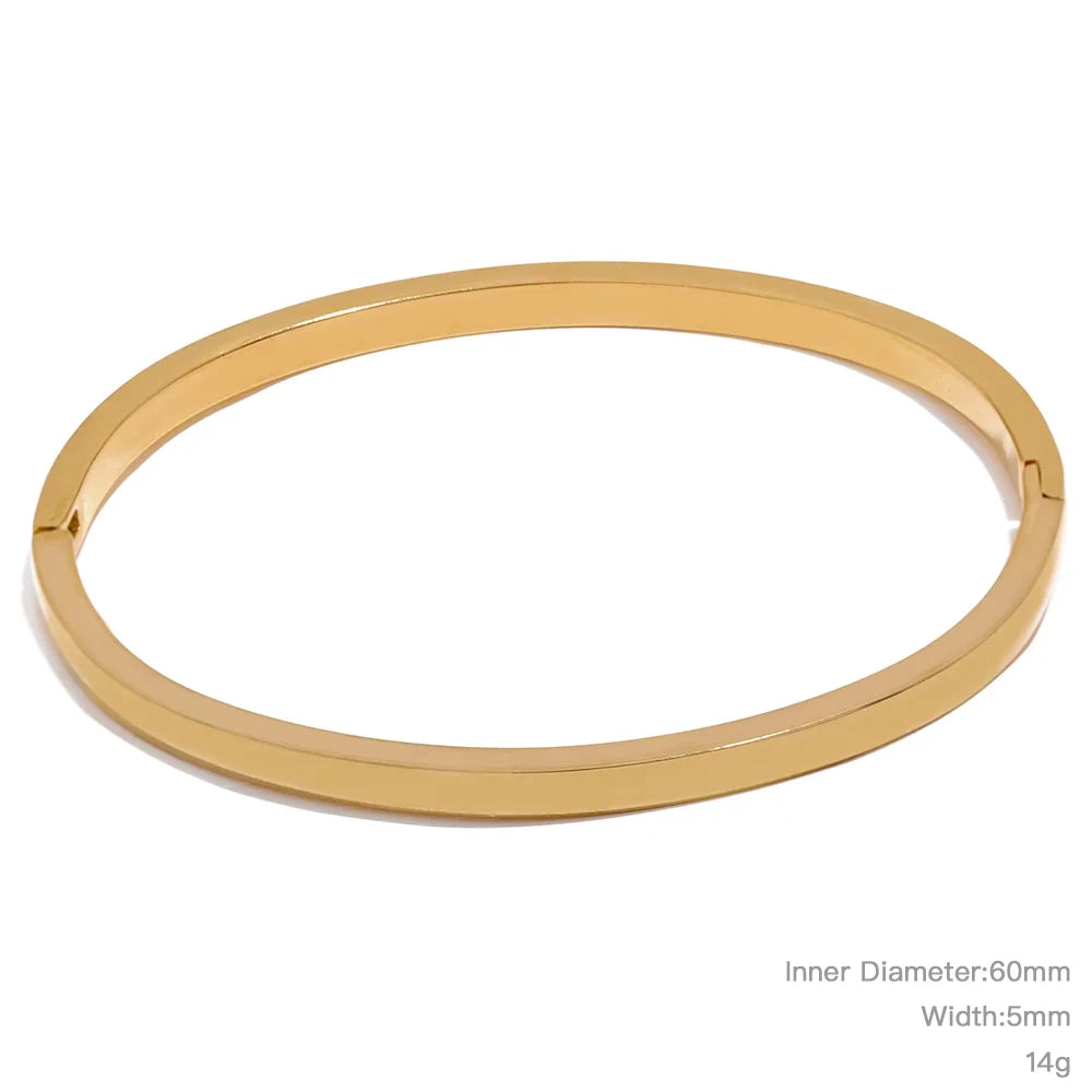 Round Smooth Bangle Bracelet