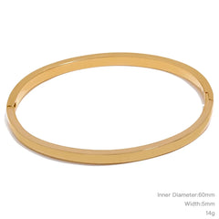 Round Smooth Bangle Bracelet