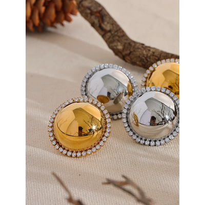 Round CZ Earrings