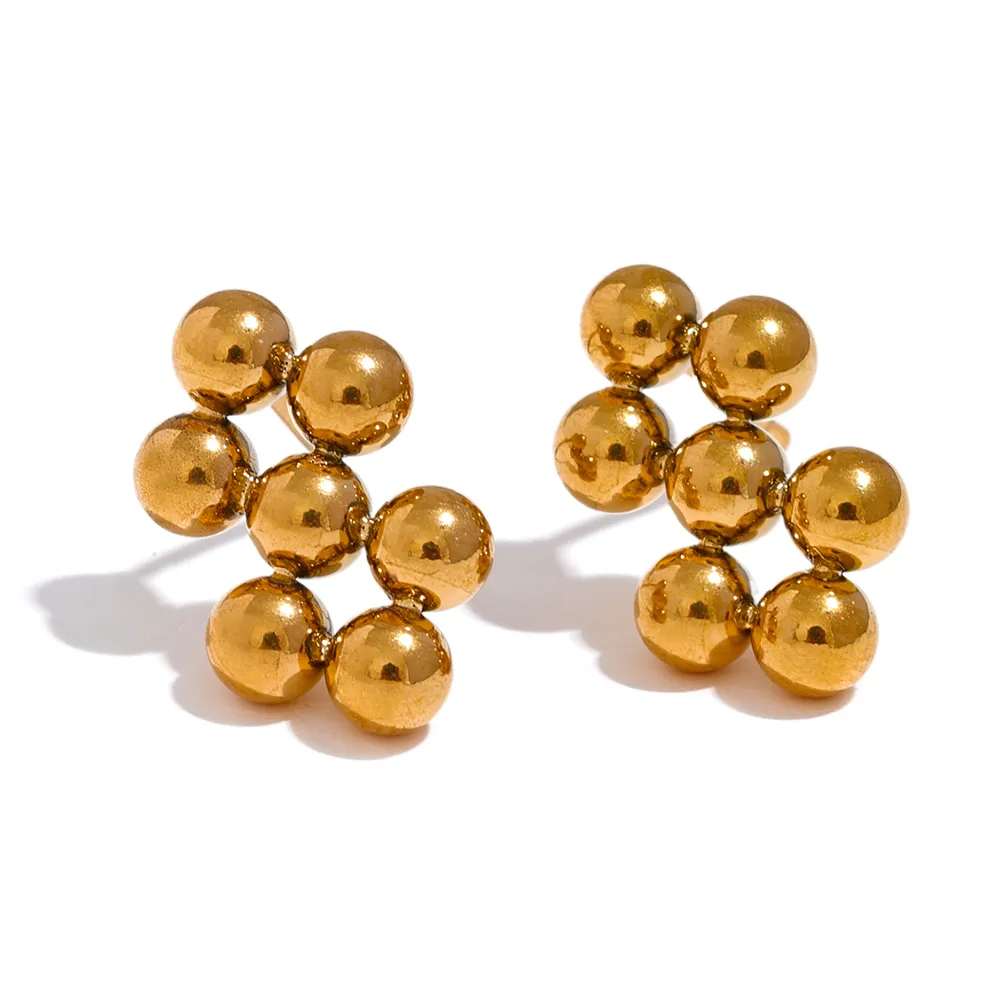 Ball Bead Stud Earrings