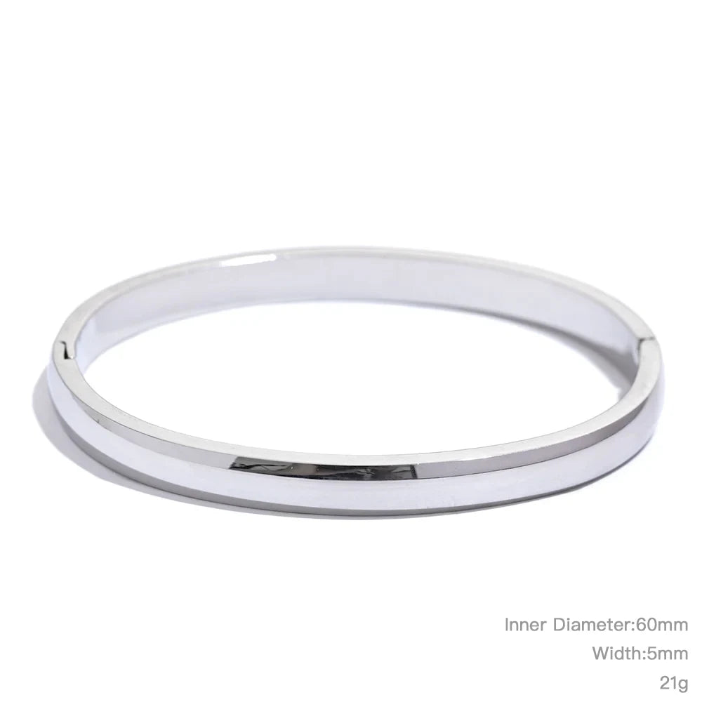 Round Smooth Bangle Bracelet