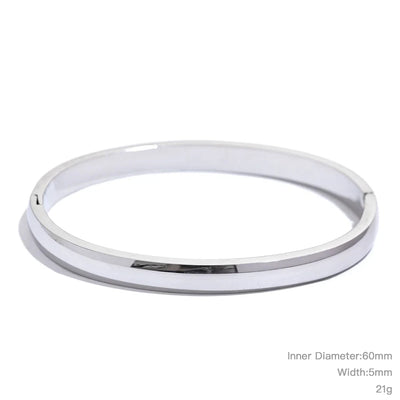 Round Smooth Bangle Bracelet