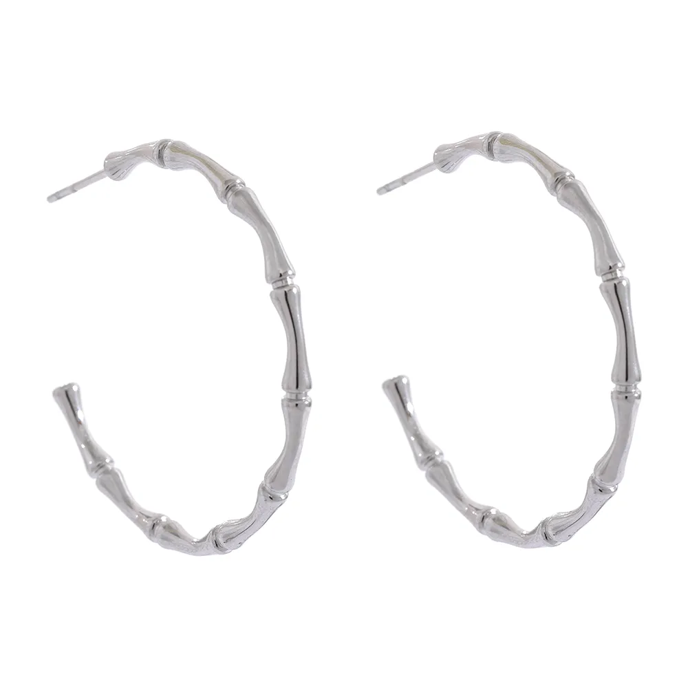 Bamboo Hoop Earrings