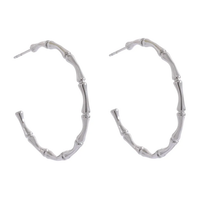 Bamboo Hoop Earrings