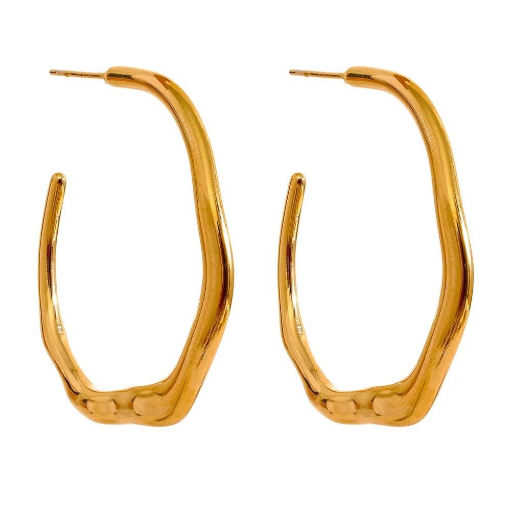 Hammered Hoop Earrings