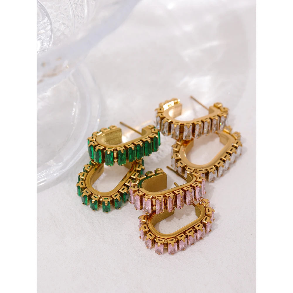 CZ Hoop Earrings