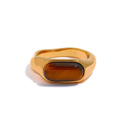 Natural Stone Band Ring