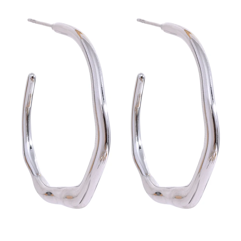 Hammered Hoop Earrings