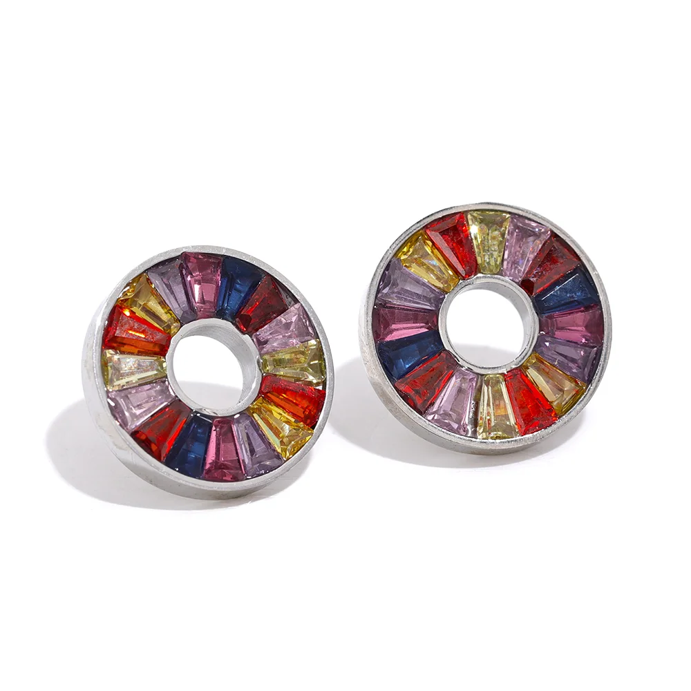 CZ Donut Earrings