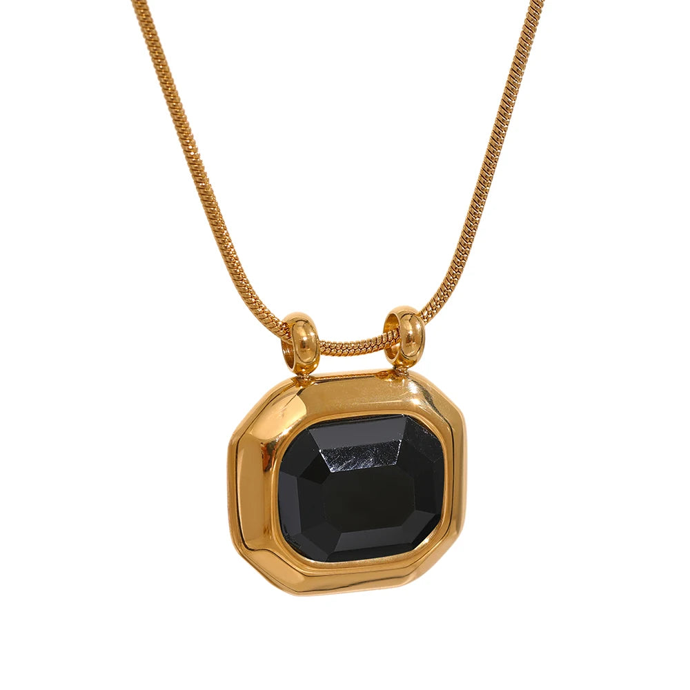 CZ Square Pendant Necklace