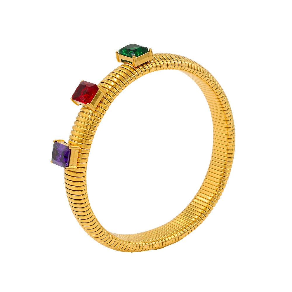 Color CZ Omega Bracelet