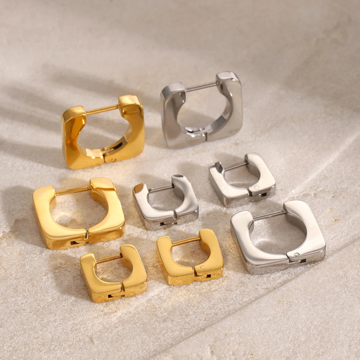 Square Huggie Earrings