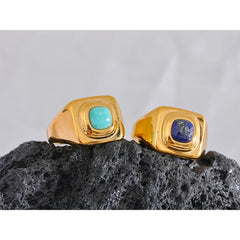 Cabochon Square Ring