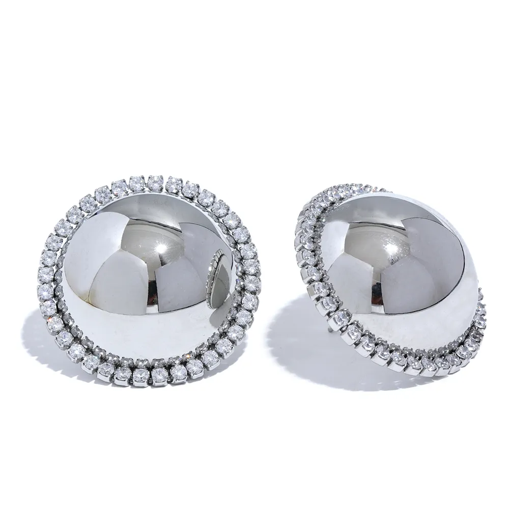 Round CZ Earrings