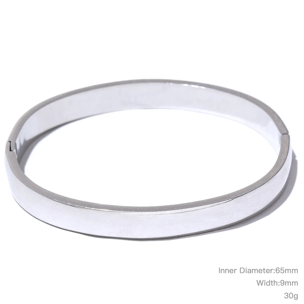 Round Smooth Bangle Bracelet